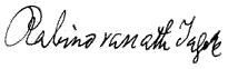 Tagore's signature